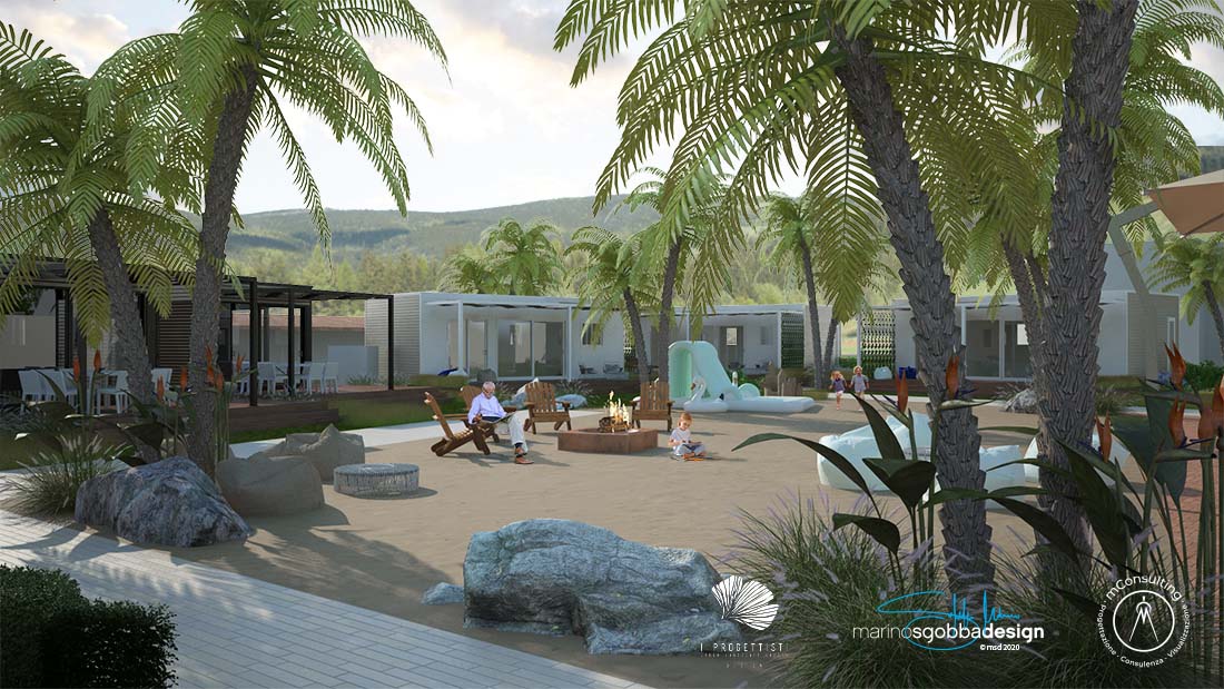 Un resort immerso nel verde: le diverse finalità del rendering
